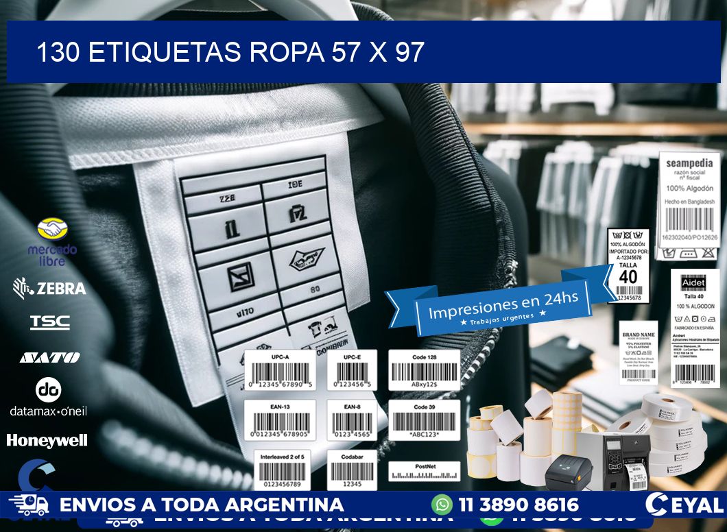 130 ETIQUETAS ROPA 57 x 97