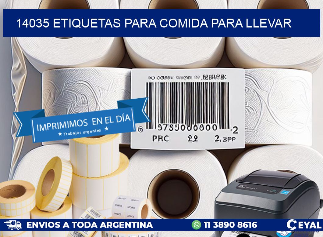 14035 ETIQUETAS PARA COMIDA PARA LLEVAR