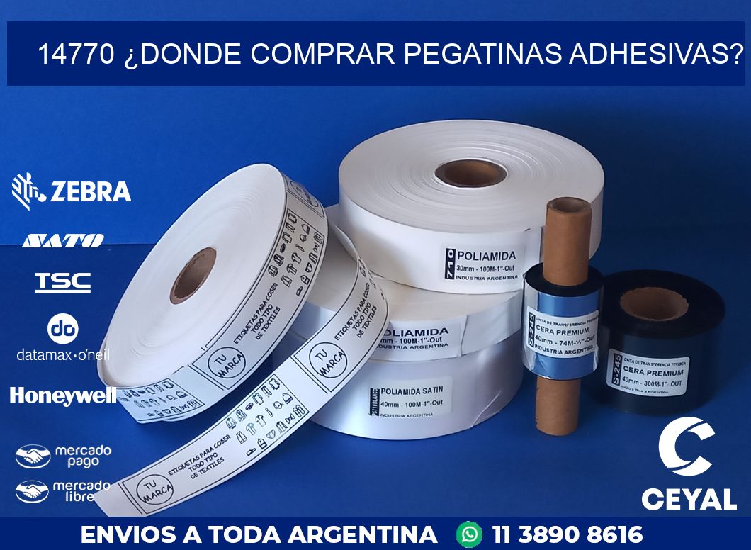 14770 ¿DONDE COMPRAR PEGATINAS ADHESIVAS?