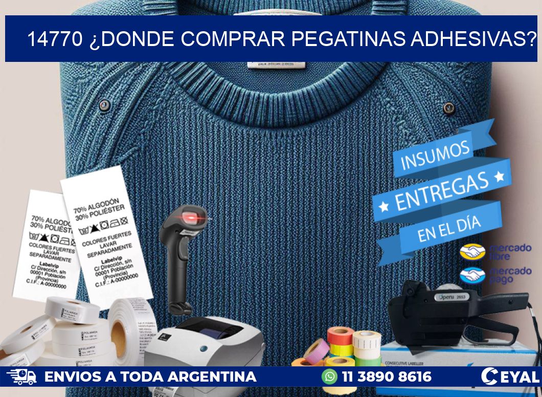 14770 ¿DONDE COMPRAR PEGATINAS ADHESIVAS?