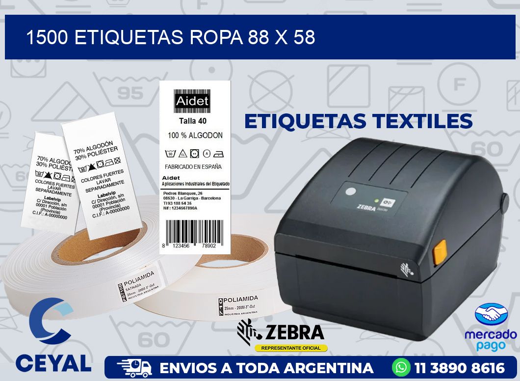 1500 ETIQUETAS ROPA 88 x 58