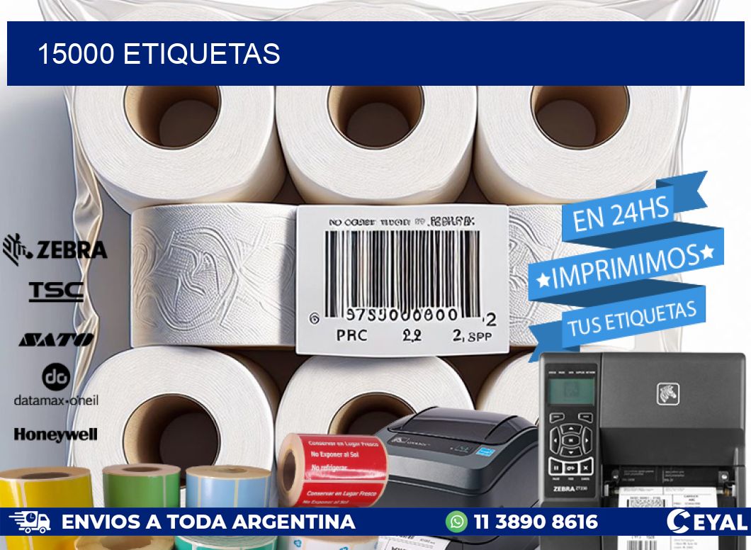 15000 ETIQUETAS