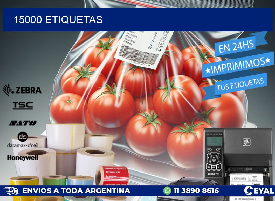 15000 ETIQUETAS