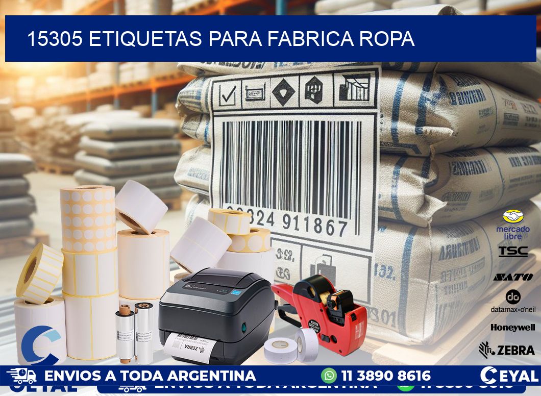 15305 ETIQUETAS PARA FABRICA ROPA