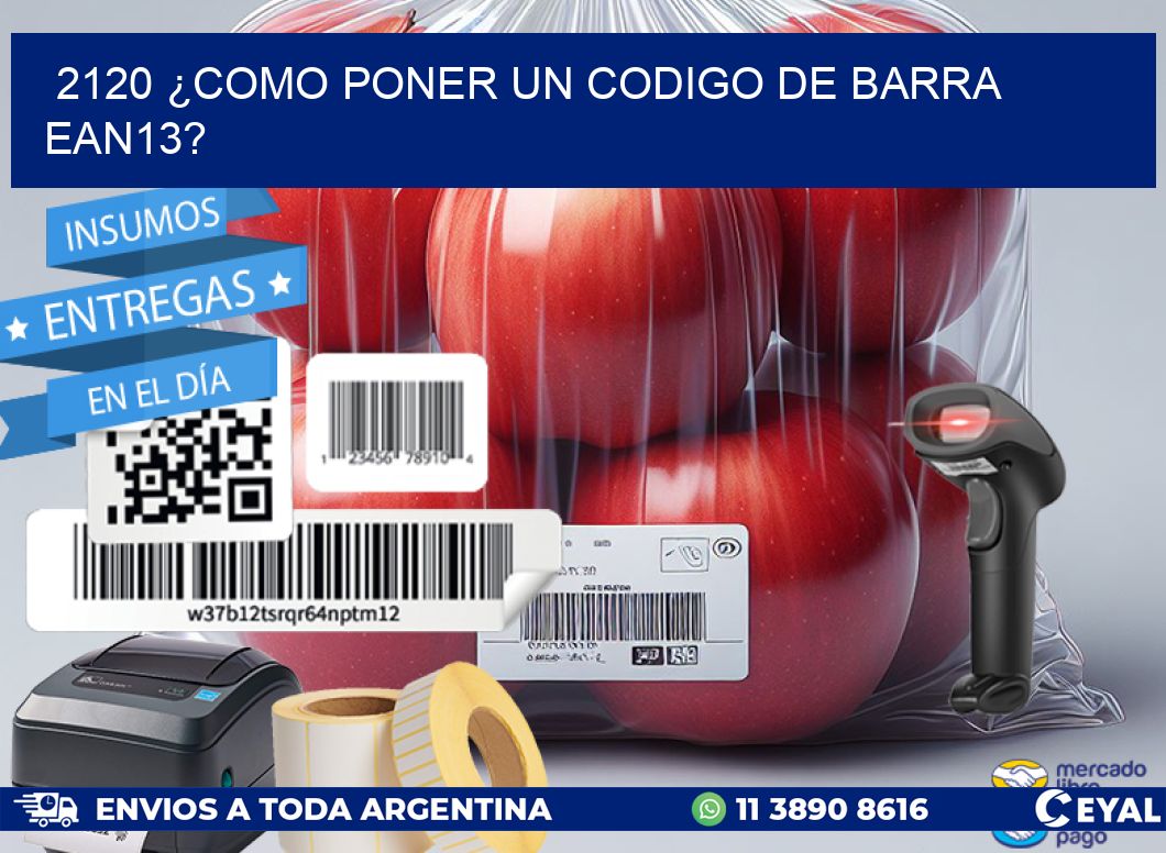2120 ¿COMO PONER UN CODIGO DE BARRA  EAN13?