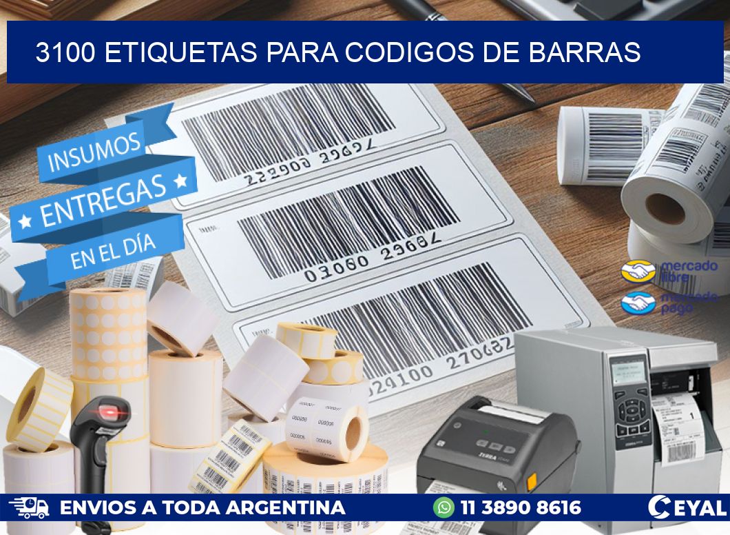 3100 ETIQUETAS PARA CODIGOS DE BARRAS