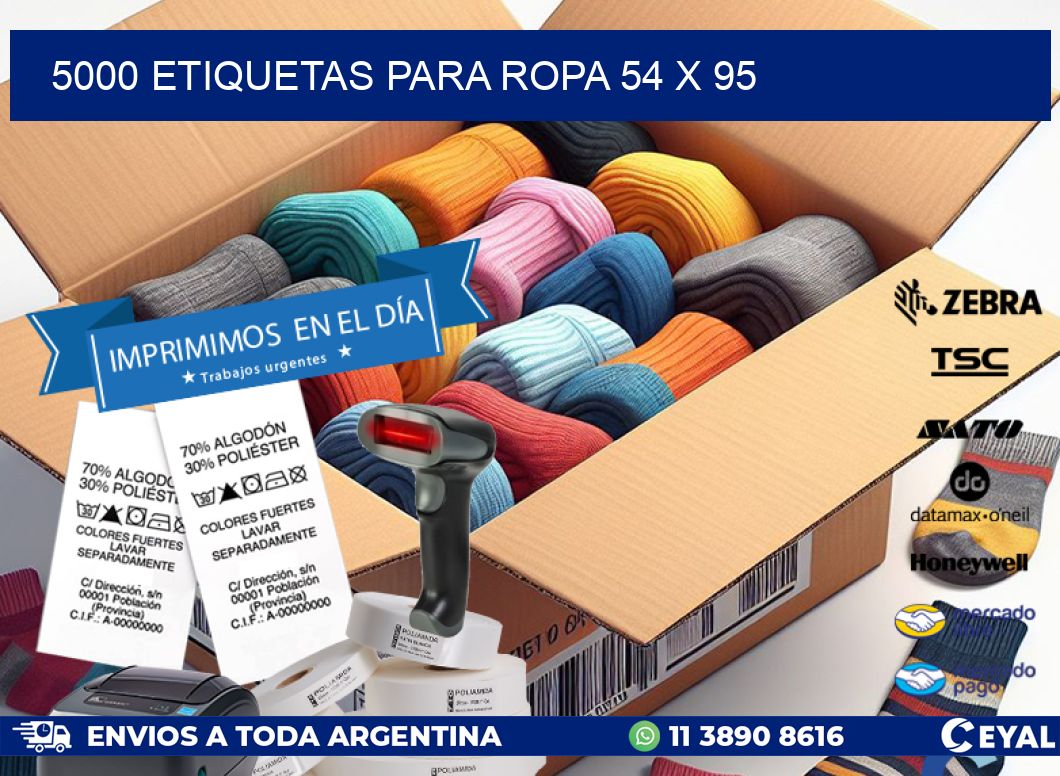 5000 ETIQUETAS PARA ROPA 54 x 95