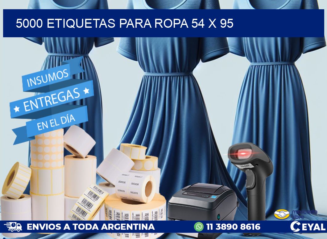 5000 ETIQUETAS PARA ROPA 54 x 95