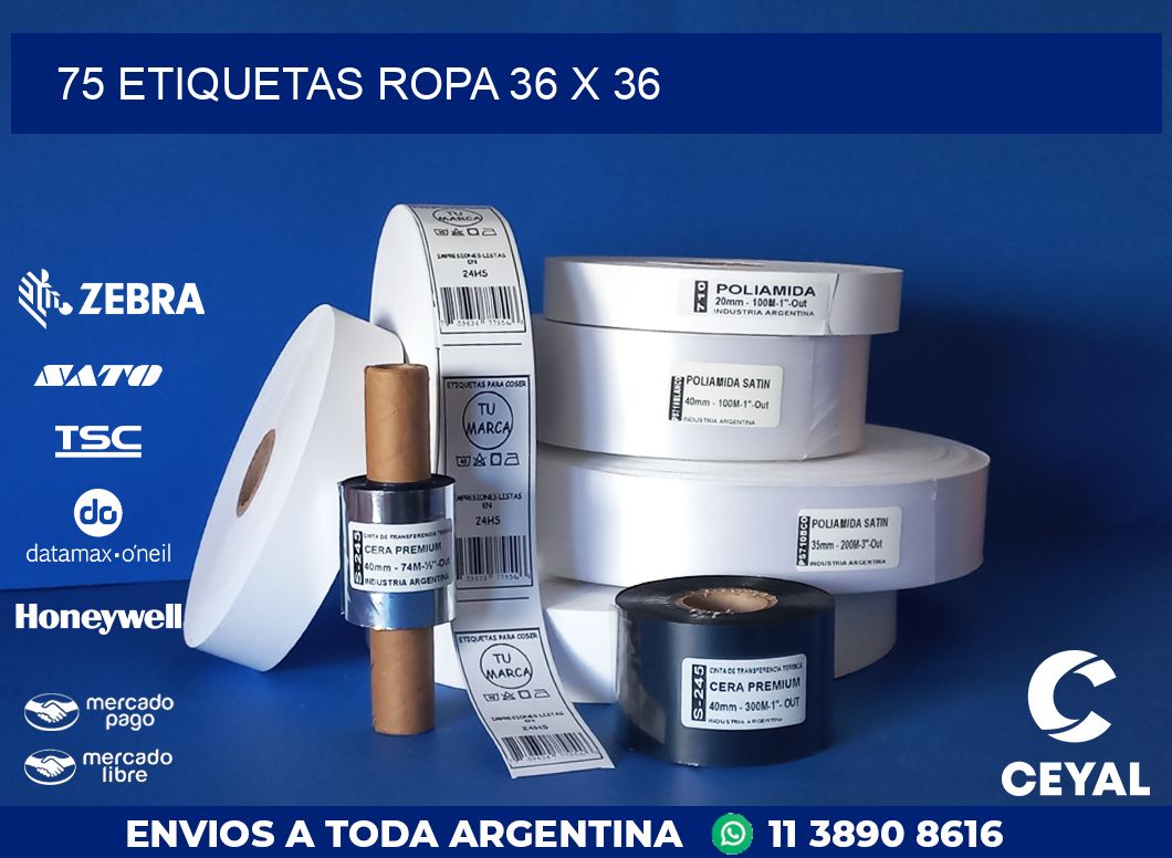 75 ETIQUETAS ROPA 36 x 36