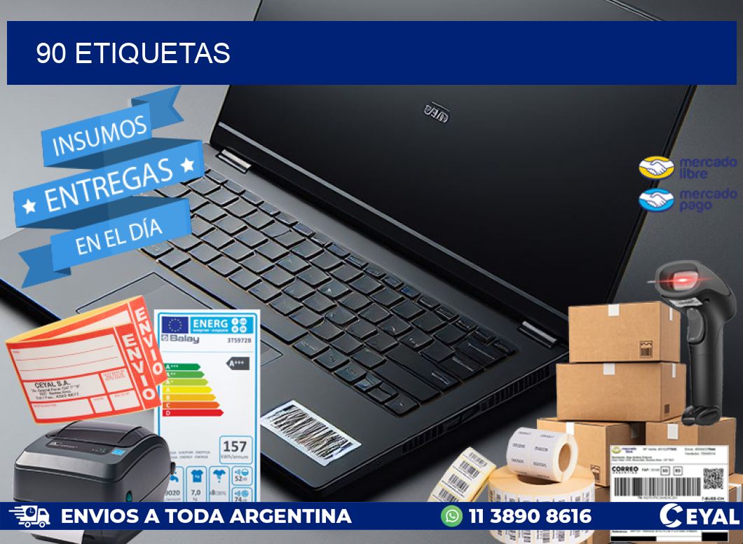 90 ETIQUETAS