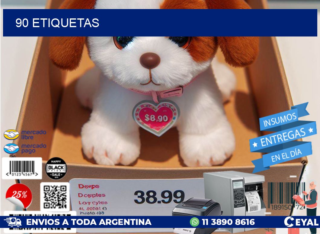 90 ETIQUETAS