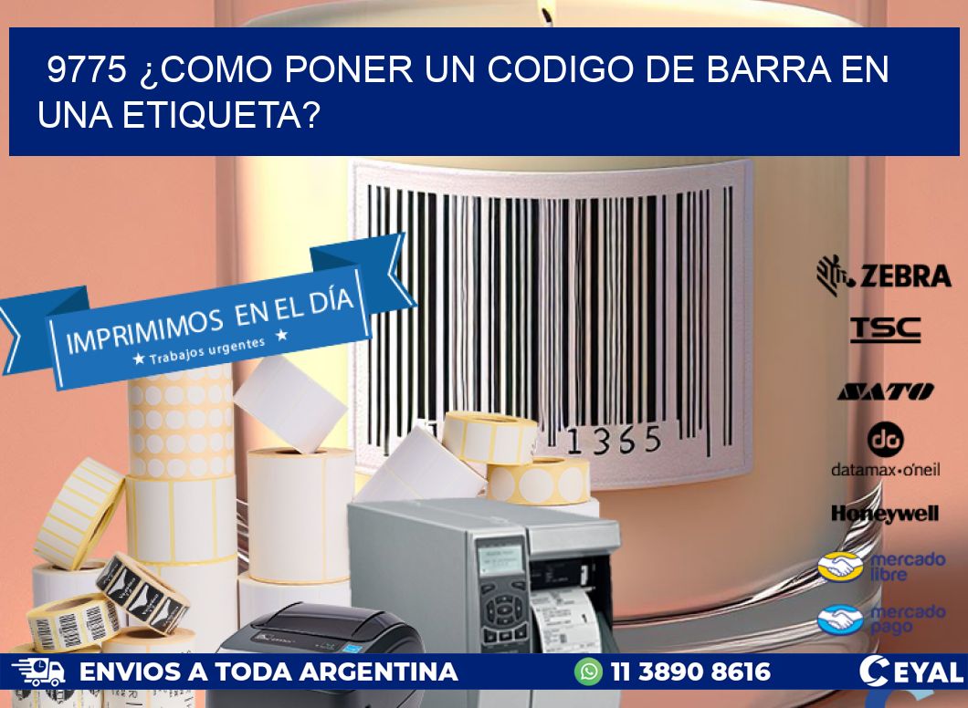 9775 ¿COMO PONER UN CODIGO DE BARRA EN UNA ETIQUETA?