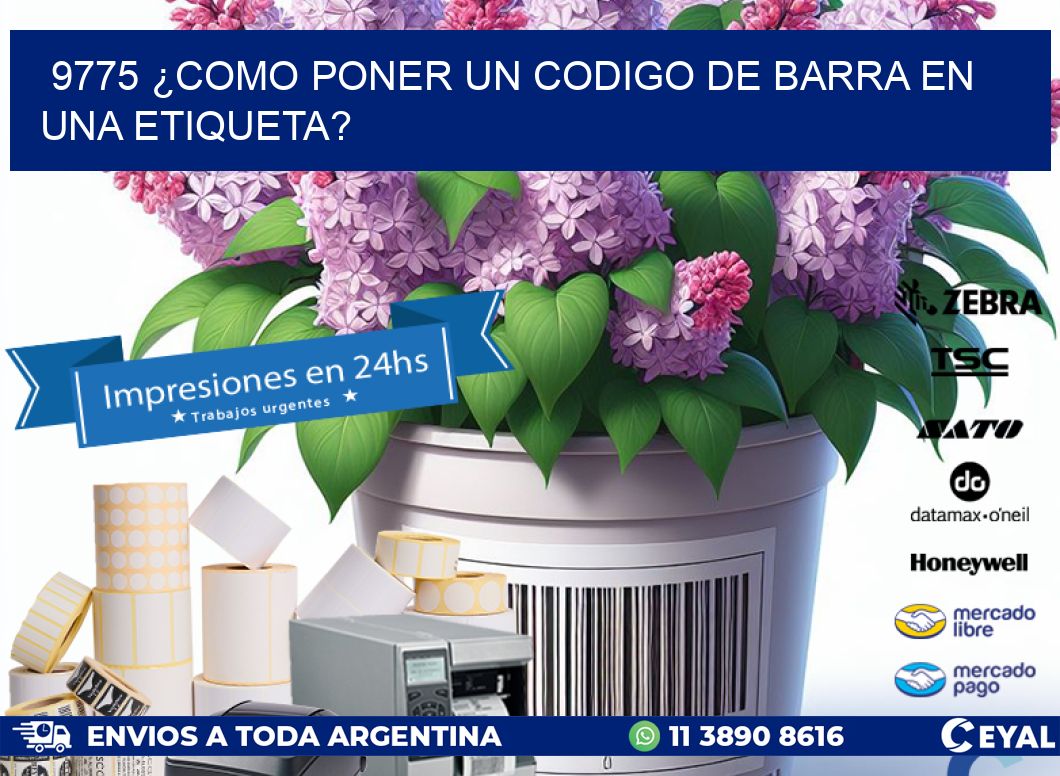 9775 ¿COMO PONER UN CODIGO DE BARRA EN UNA ETIQUETA?