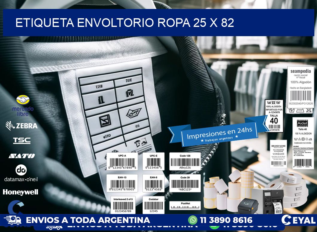 ETIQUETA ENVOLTORIO ROPA 25 x 82