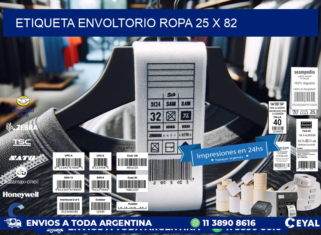 ETIQUETA ENVOLTORIO ROPA 25 x 82