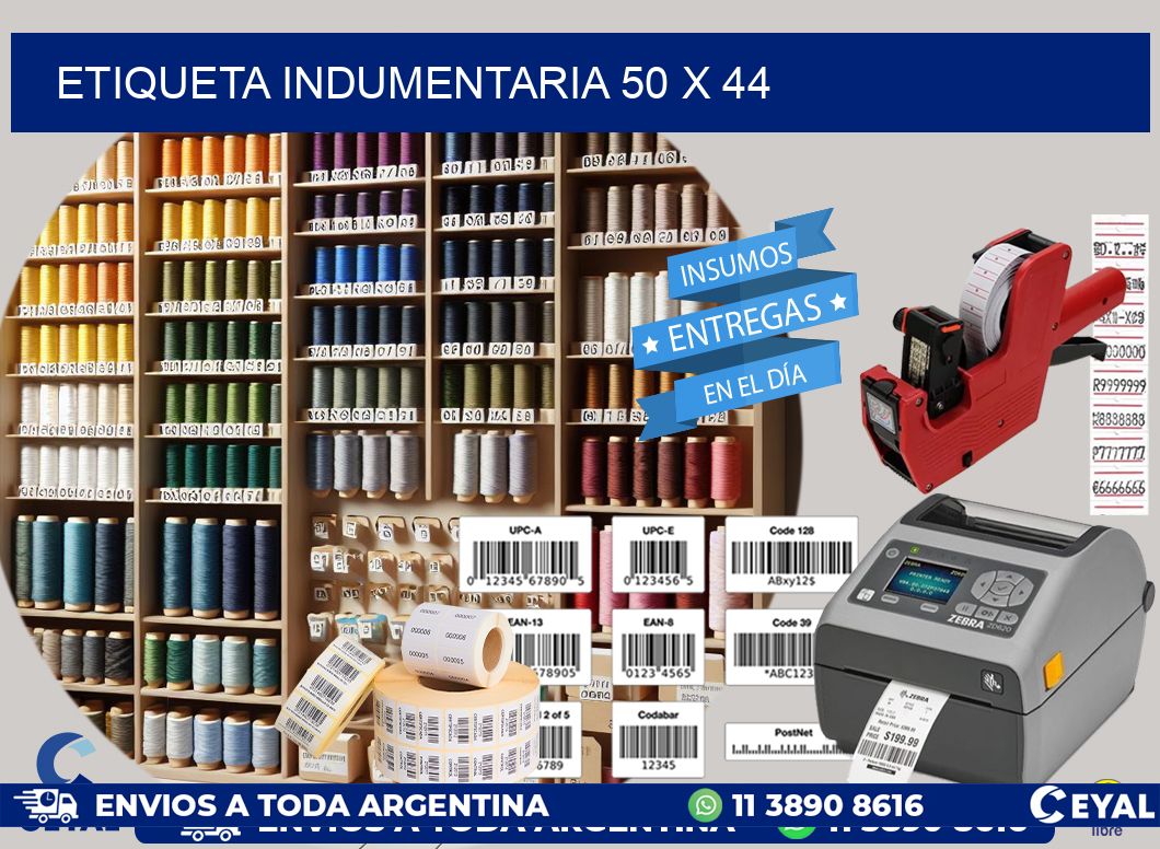 ETIQUETA INDUMENTARIA 50 x 44