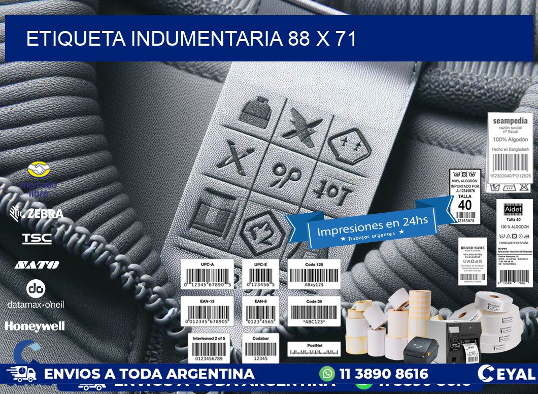 ETIQUETA INDUMENTARIA 88 x 71