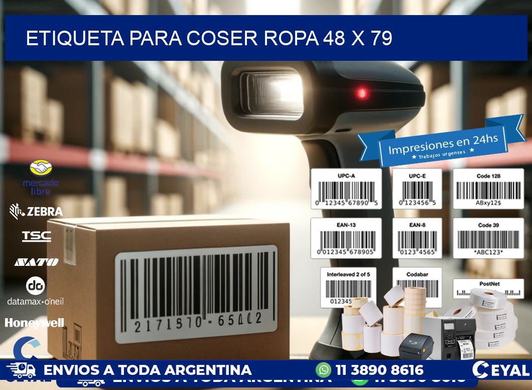 ETIQUETA PARA COSER ROPA 48 x 79