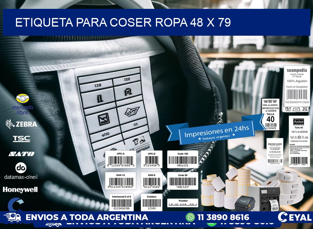 ETIQUETA PARA COSER ROPA 48 x 79