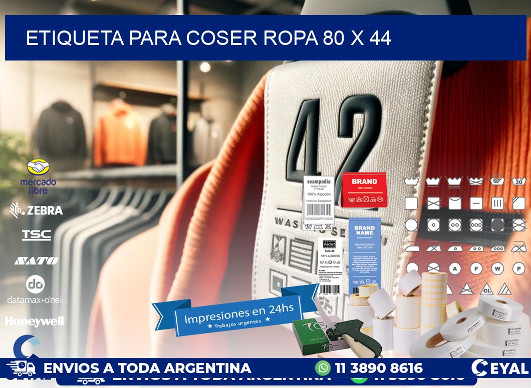 ETIQUETA PARA COSER ROPA 80 x 44