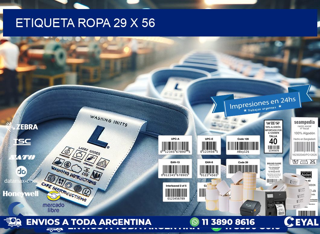 ETIQUETA ROPA 29 x 56