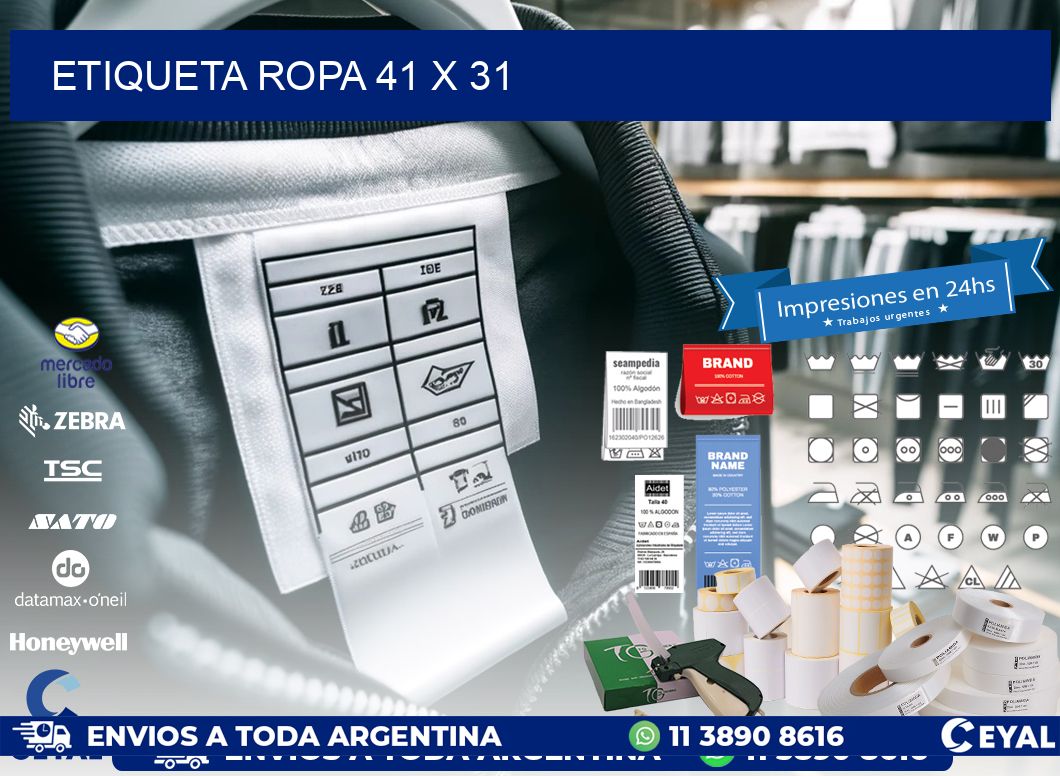 ETIQUETA ROPA 41 x 31