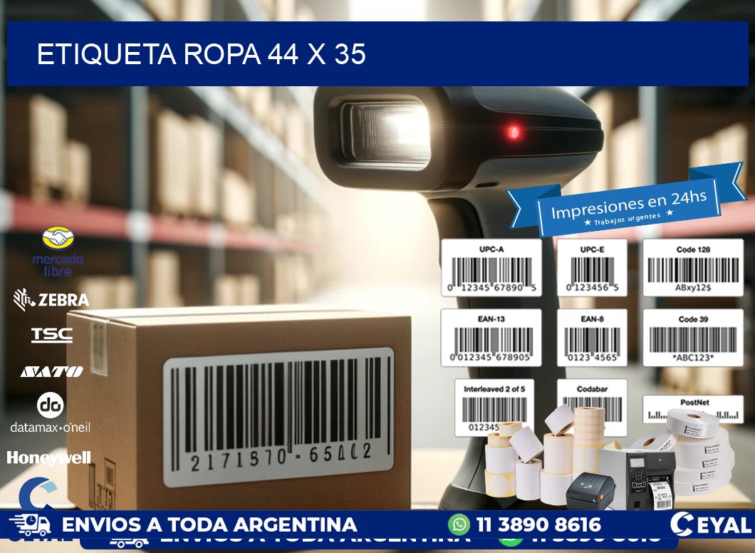 ETIQUETA ROPA 44 x 35