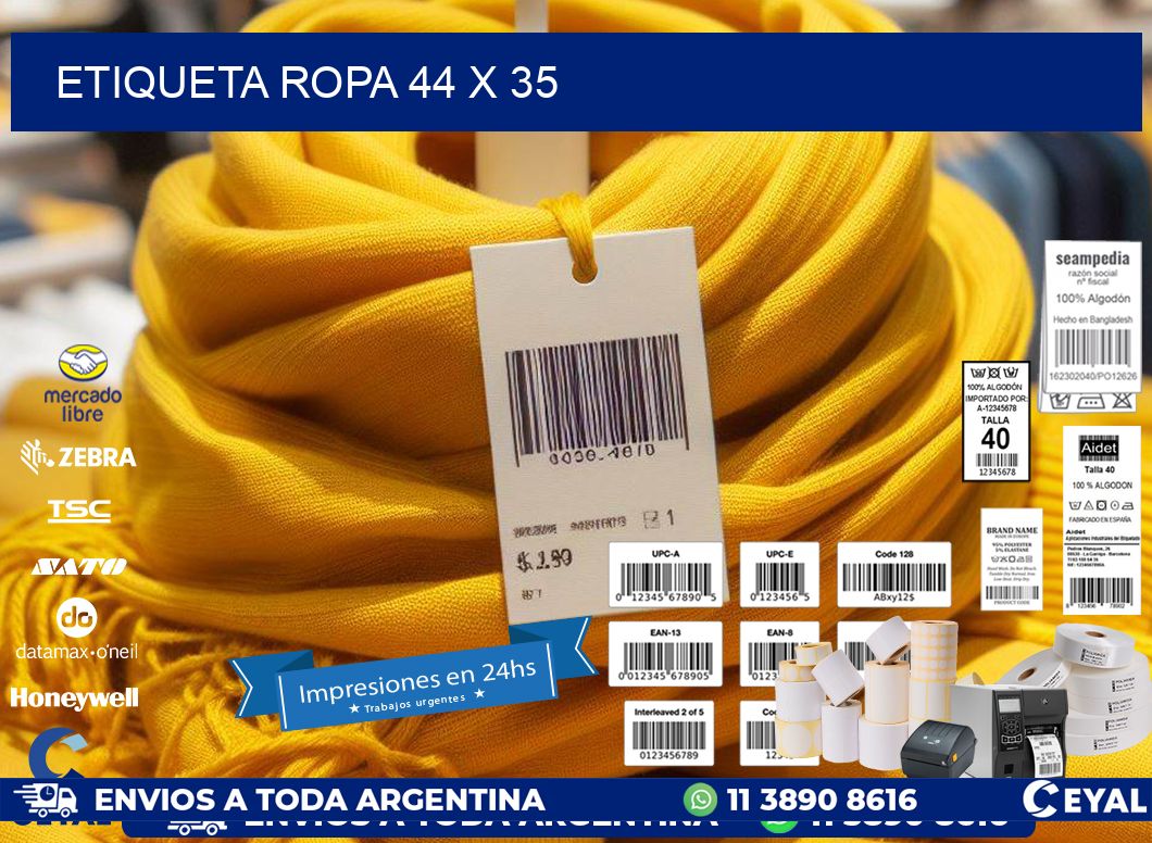 ETIQUETA ROPA 44 x 35