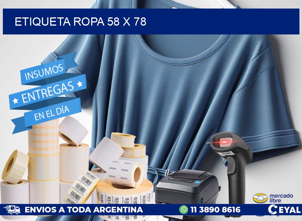 ETIQUETA ROPA 58 x 78