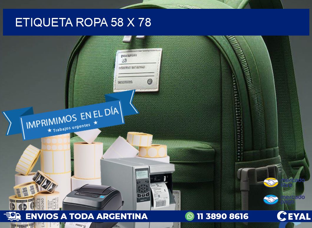ETIQUETA ROPA 58 x 78