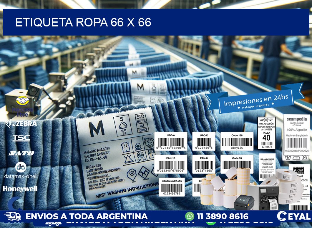 ETIQUETA ROPA 66 x 66