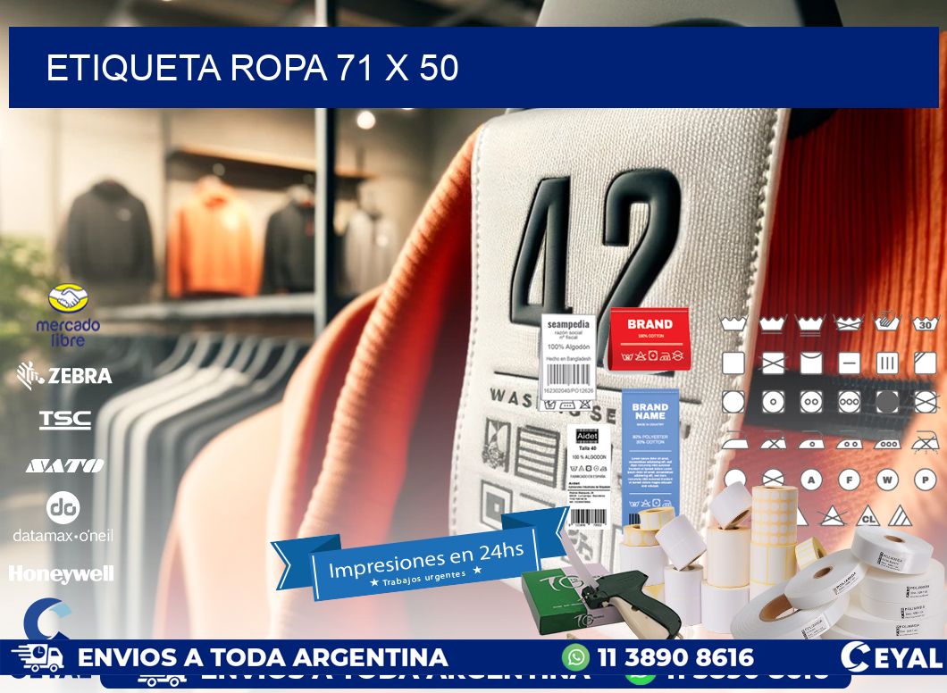 ETIQUETA ROPA 71 x 50