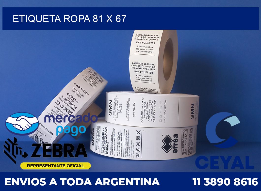 ETIQUETA ROPA 81 x 67
