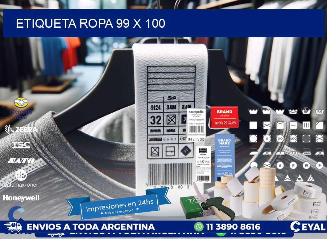 ETIQUETA ROPA 99 x 100