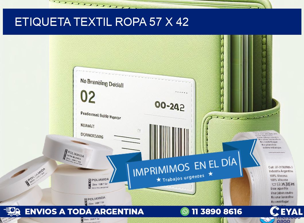 ETIQUETA TEXTIL ROPA 57 x 42