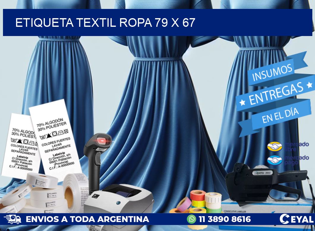 ETIQUETA TEXTIL ROPA 79 x 67