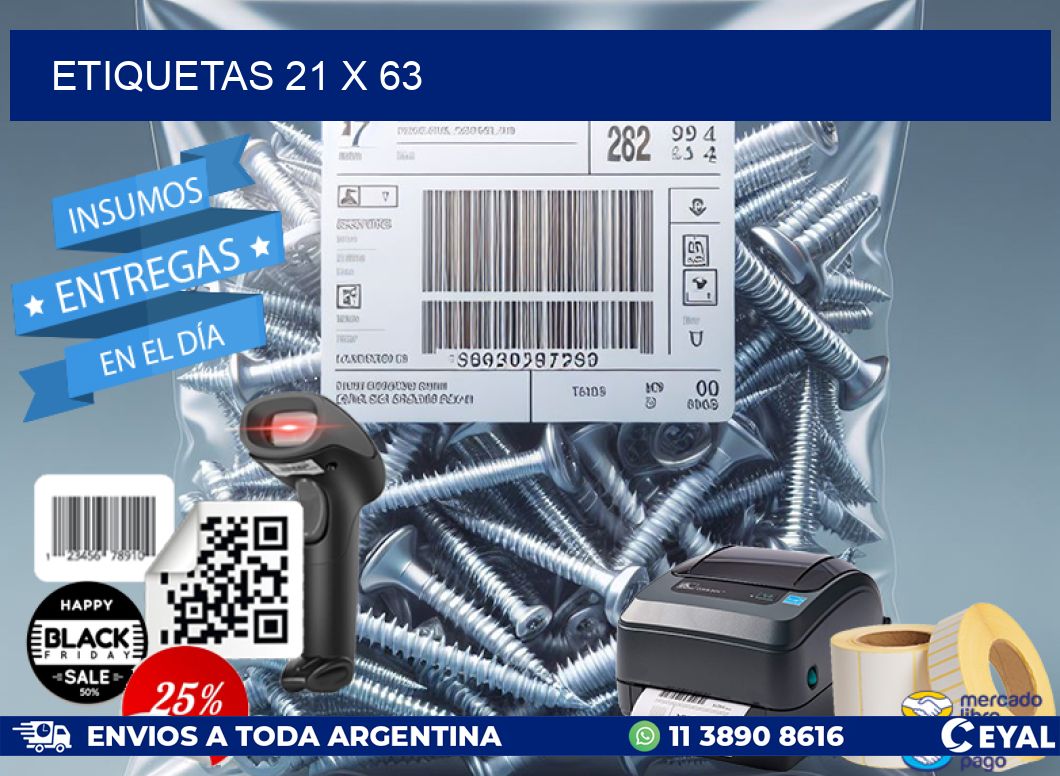 ETIQUETAS 21 x 63
