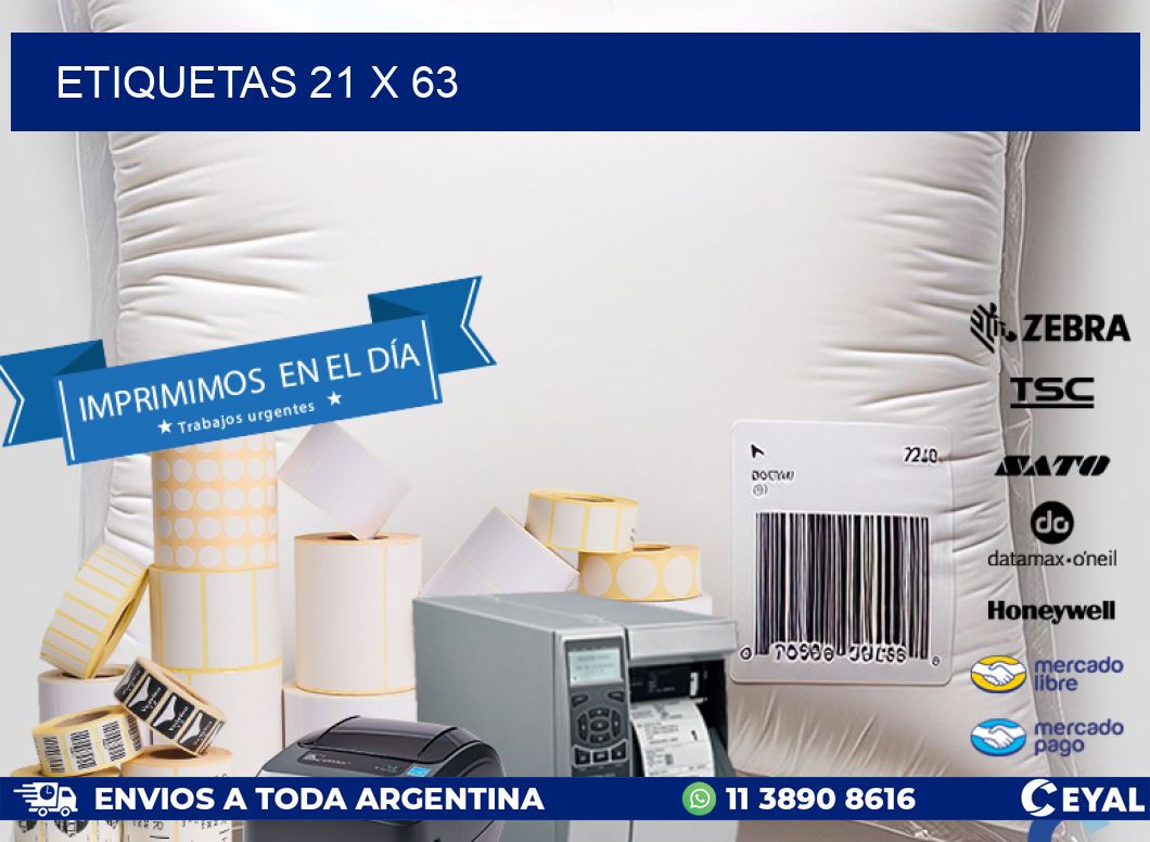 ETIQUETAS 21 x 63