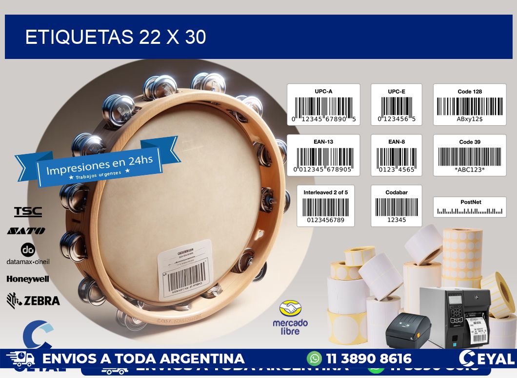 ETIQUETAS 22 x 30