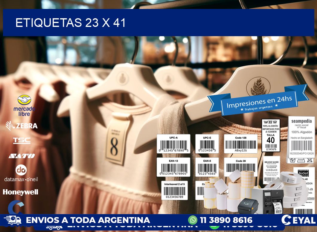 ETIQUETAS 23 x 41