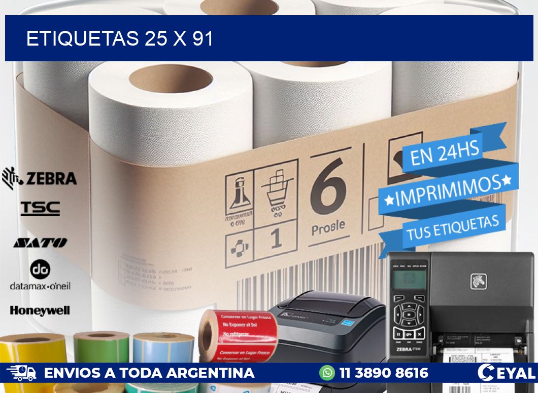 ETIQUETAS 25 x 91