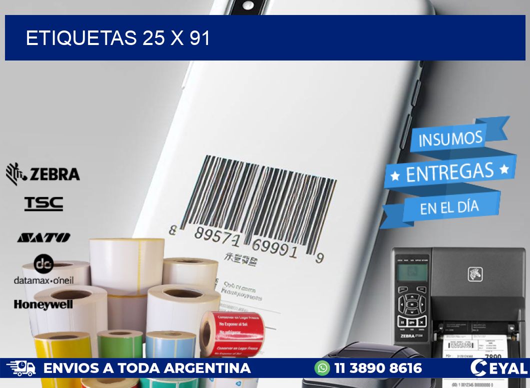 ETIQUETAS 25 x 91