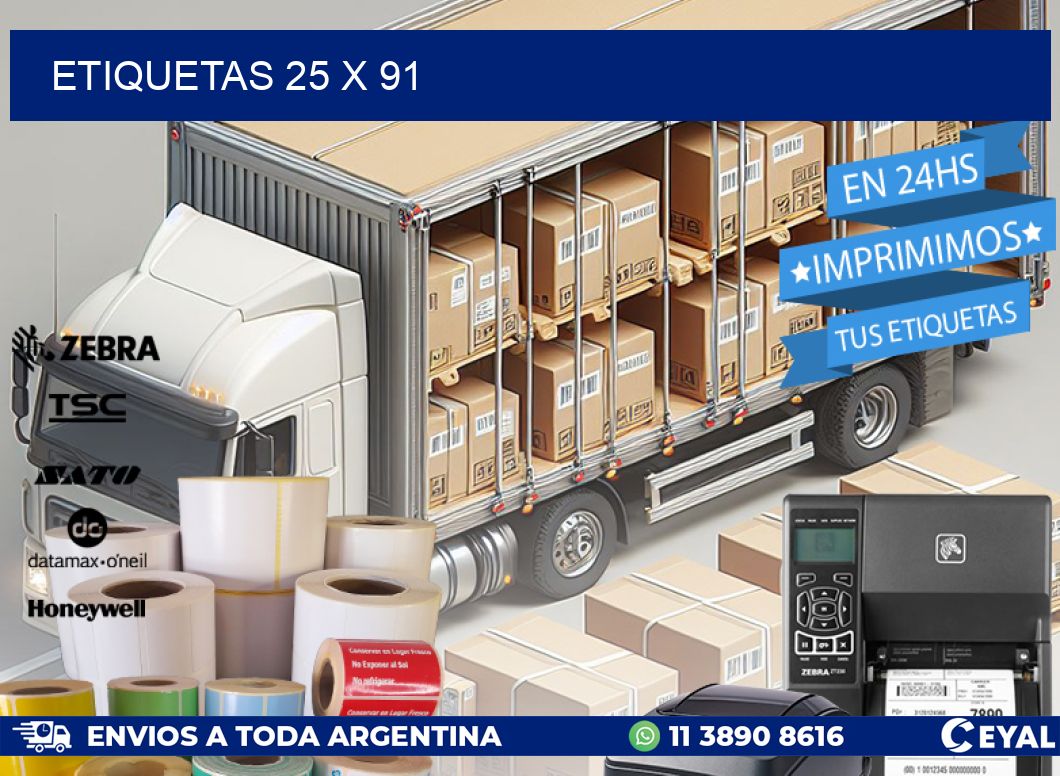 ETIQUETAS 25 x 91