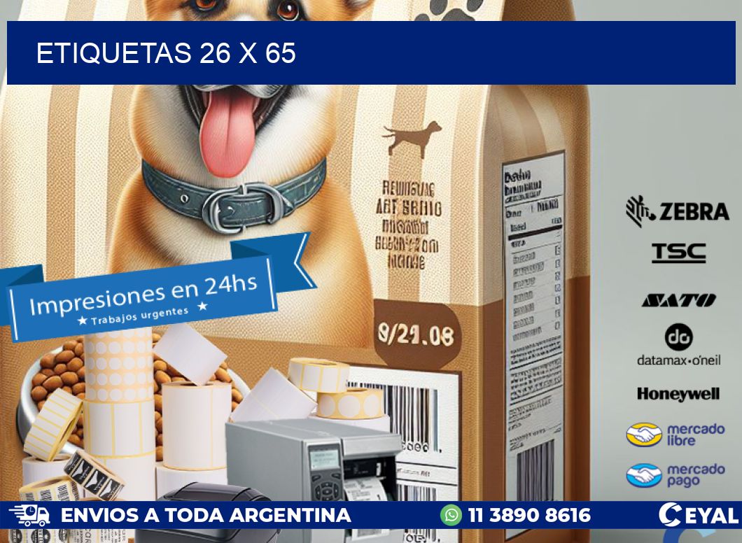 ETIQUETAS 26 x 65