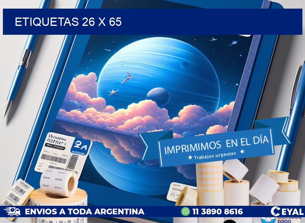 ETIQUETAS 26 x 65