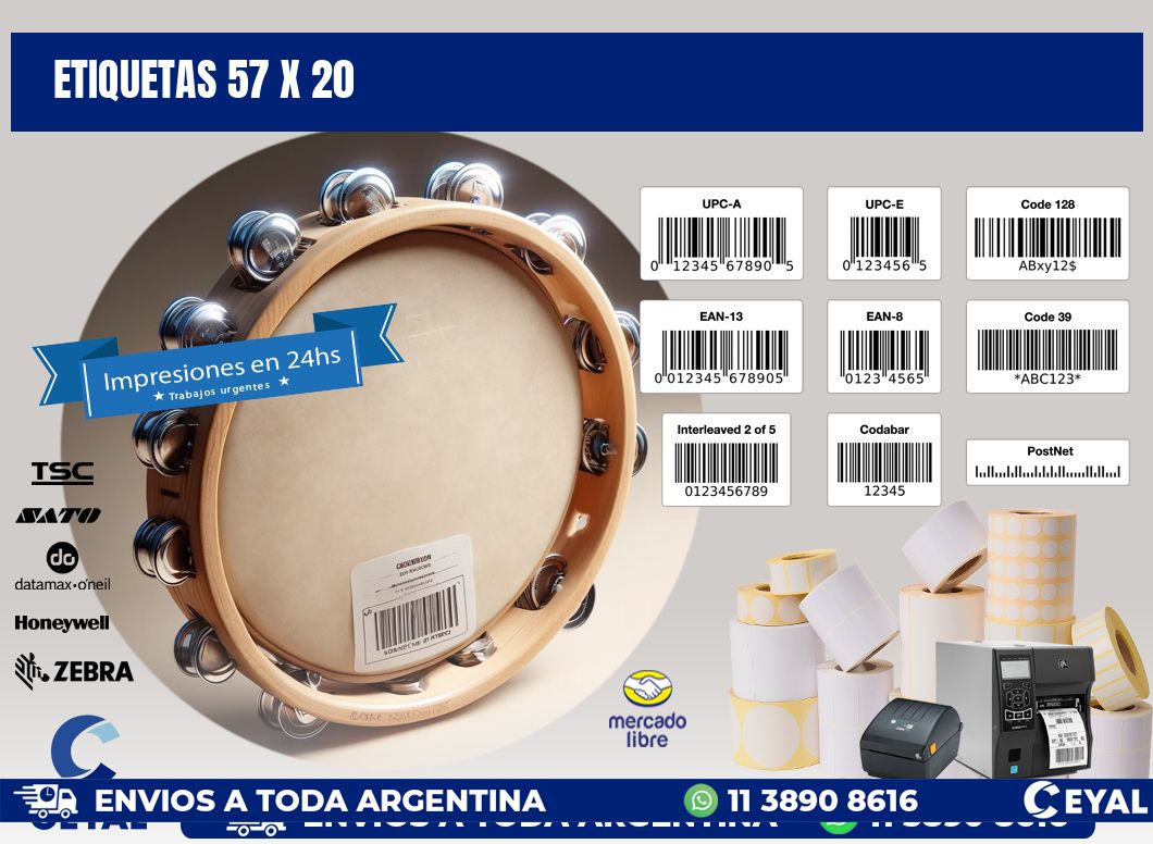 ETIQUETAS 57 x 20