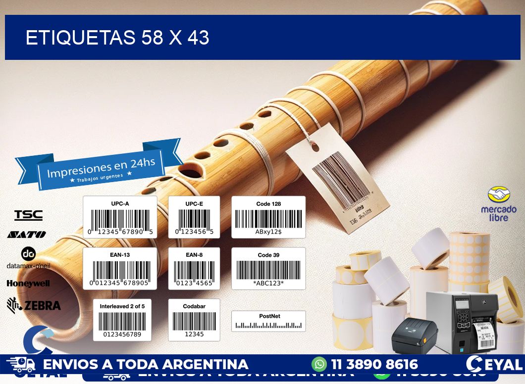 ETIQUETAS 58 x 43