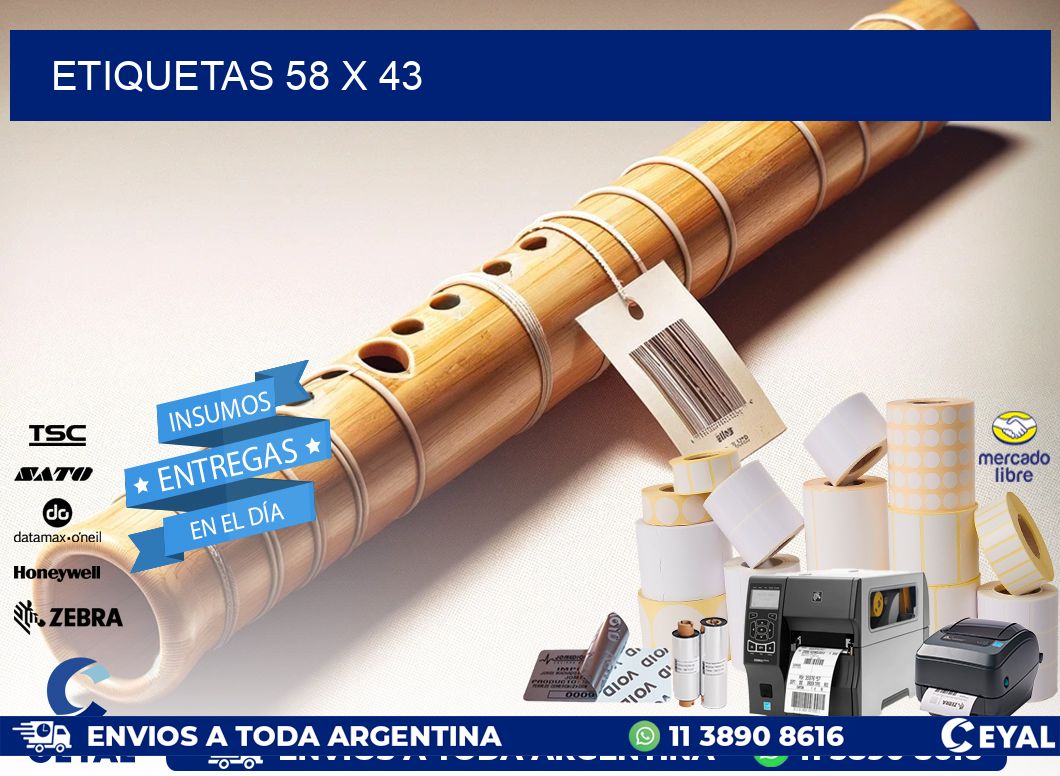 ETIQUETAS 58 x 43