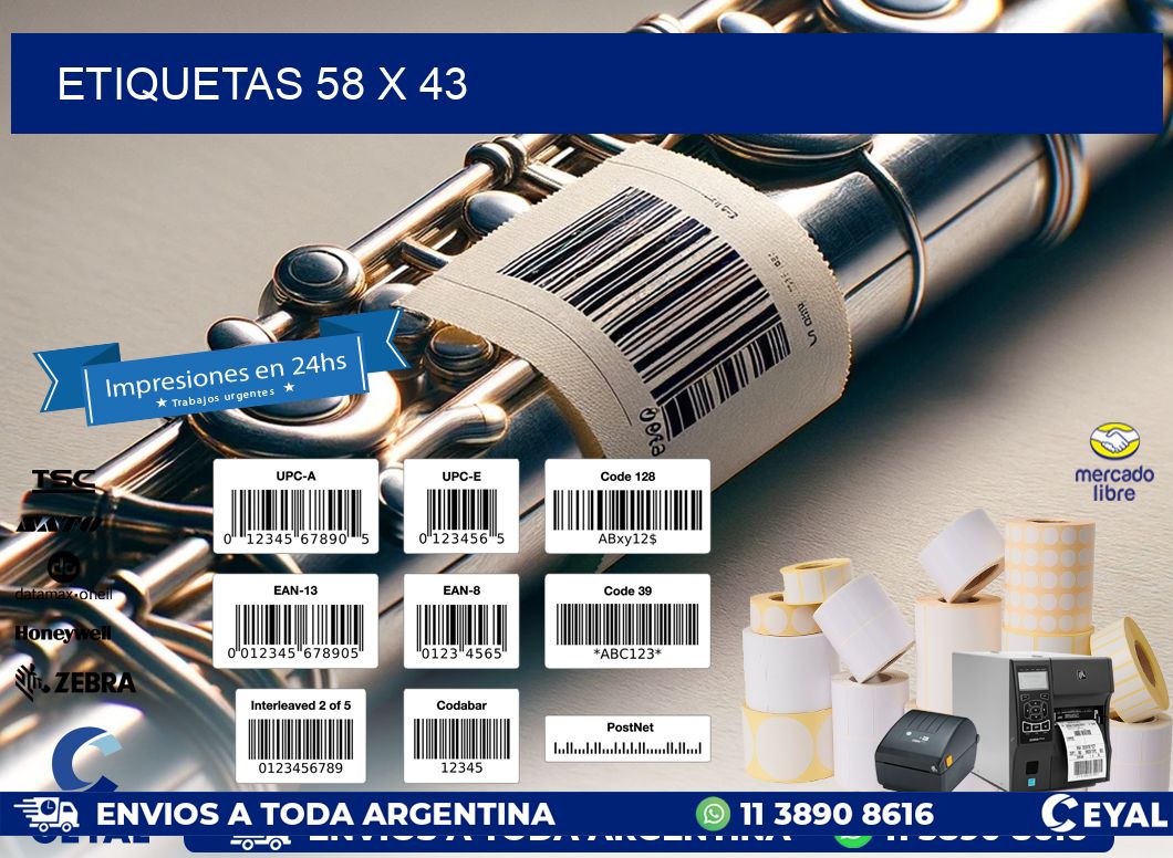 ETIQUETAS 58 x 43