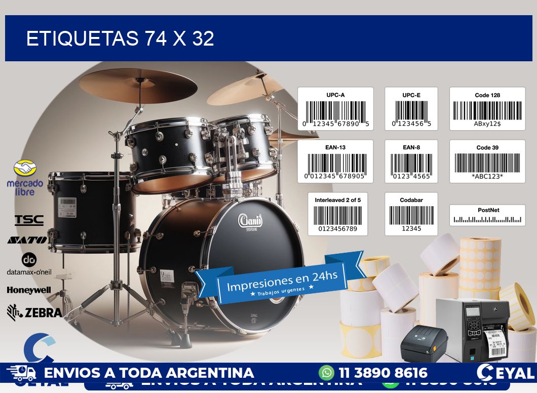 ETIQUETAS 74 x 32